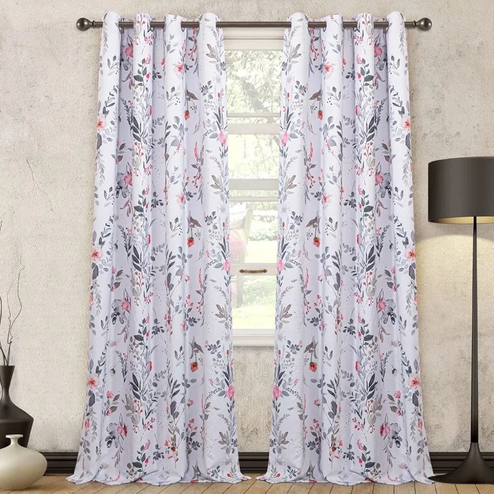 Floral Patterned Curtain - Picture 2 of 3
